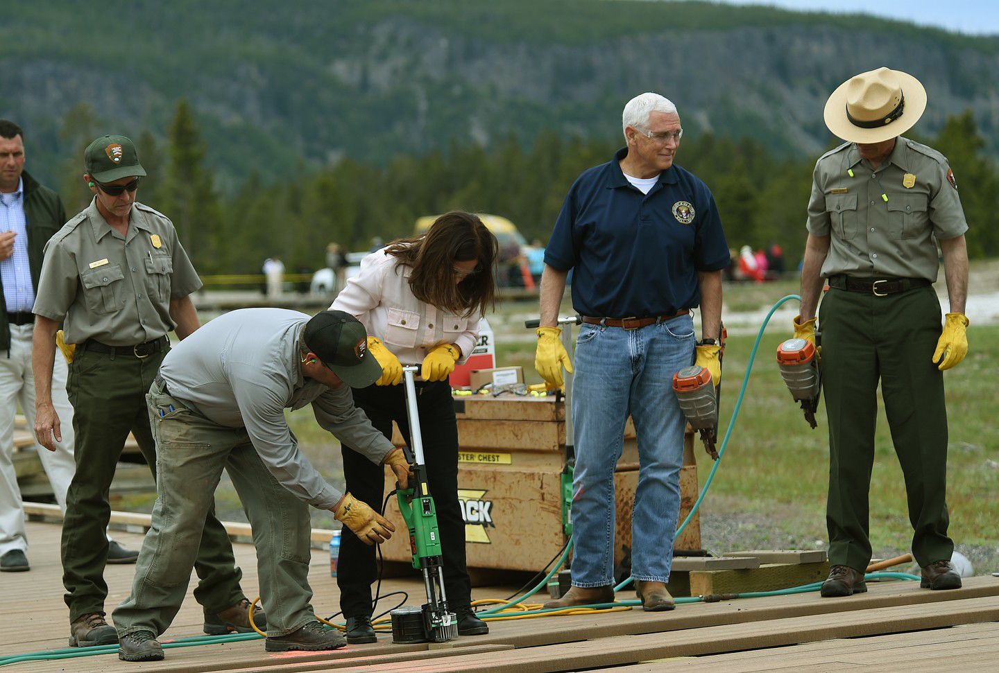 Pence in Yellowstone